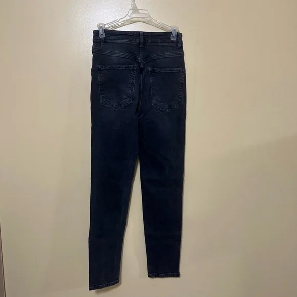 We The Free Button Fly Skinny Zuri Mom Jean Women 27 Washed Black - Picture 7 of 12